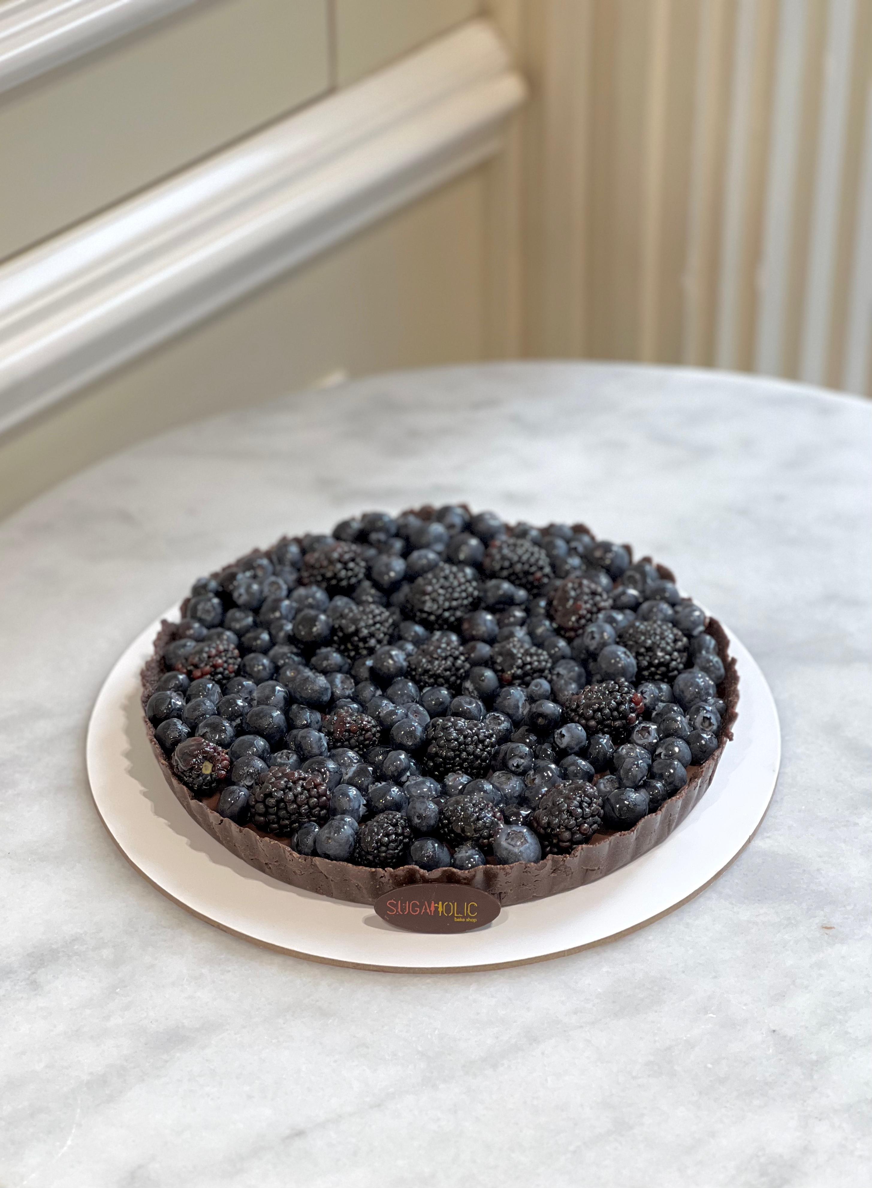 Blueberry and Blackcurrant Vegan and gluten Free Tart