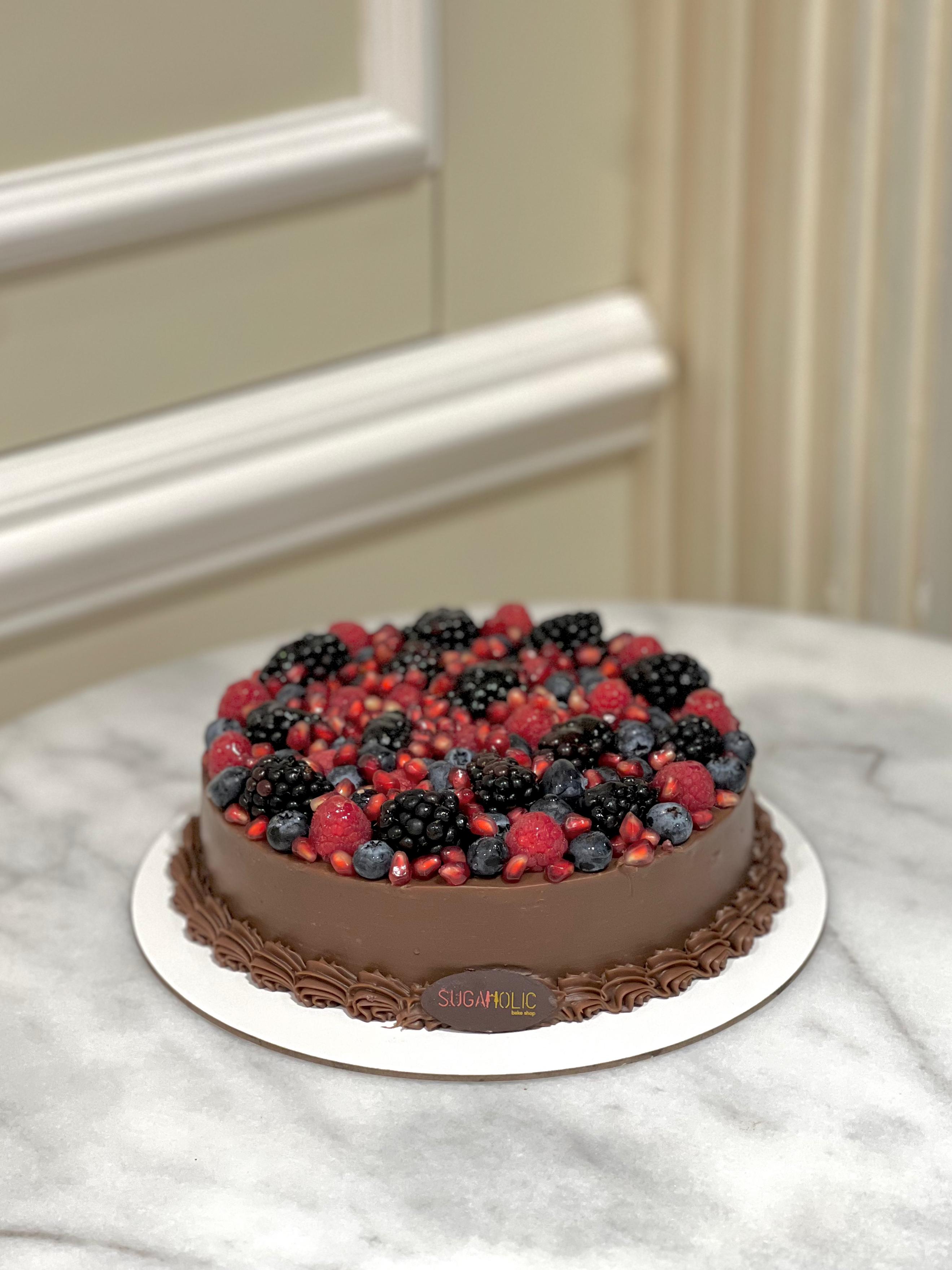 Truffle Cake with Berries (Gluten Free)