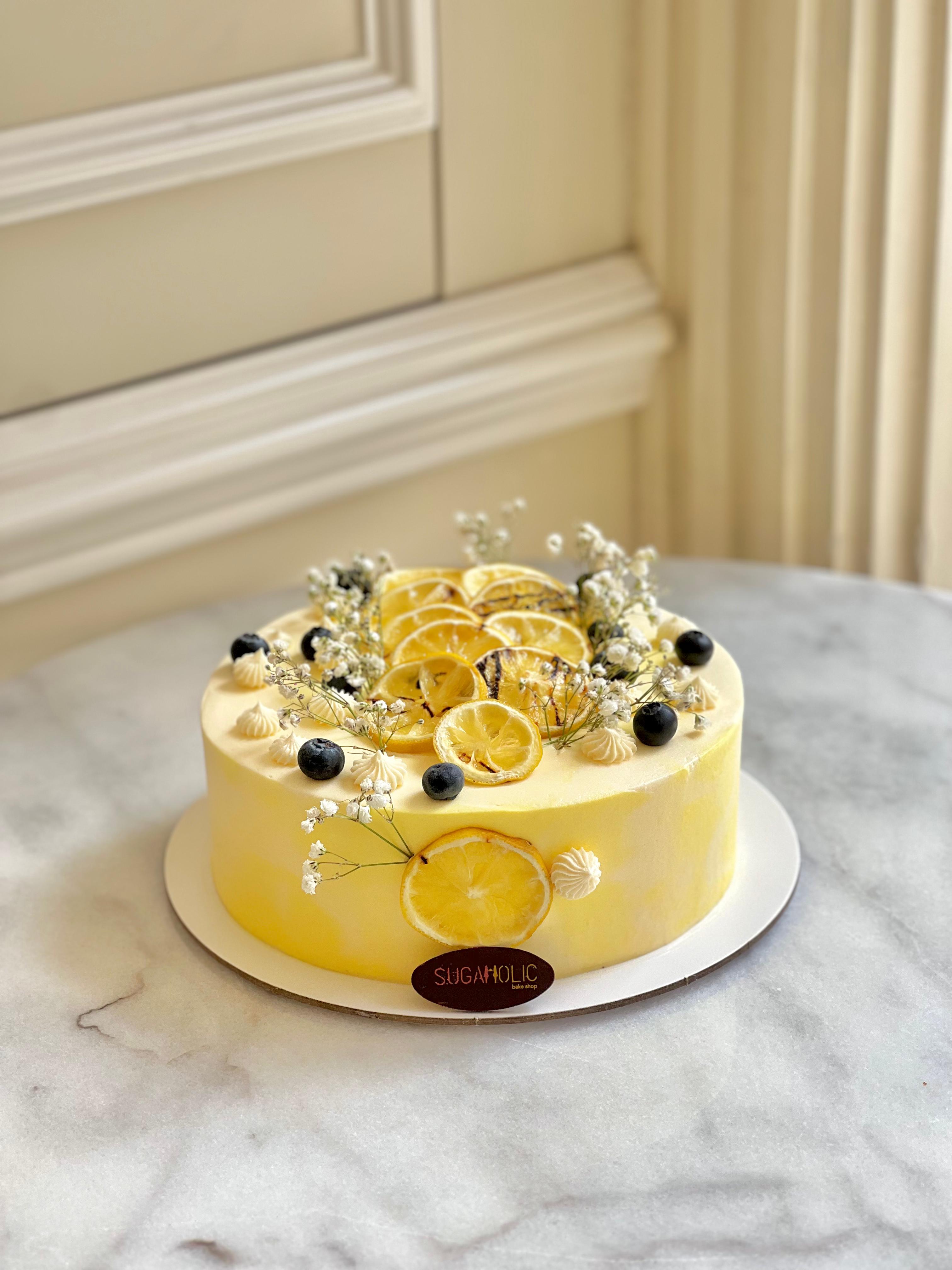 Vegan Lemon Blueberry Cake 