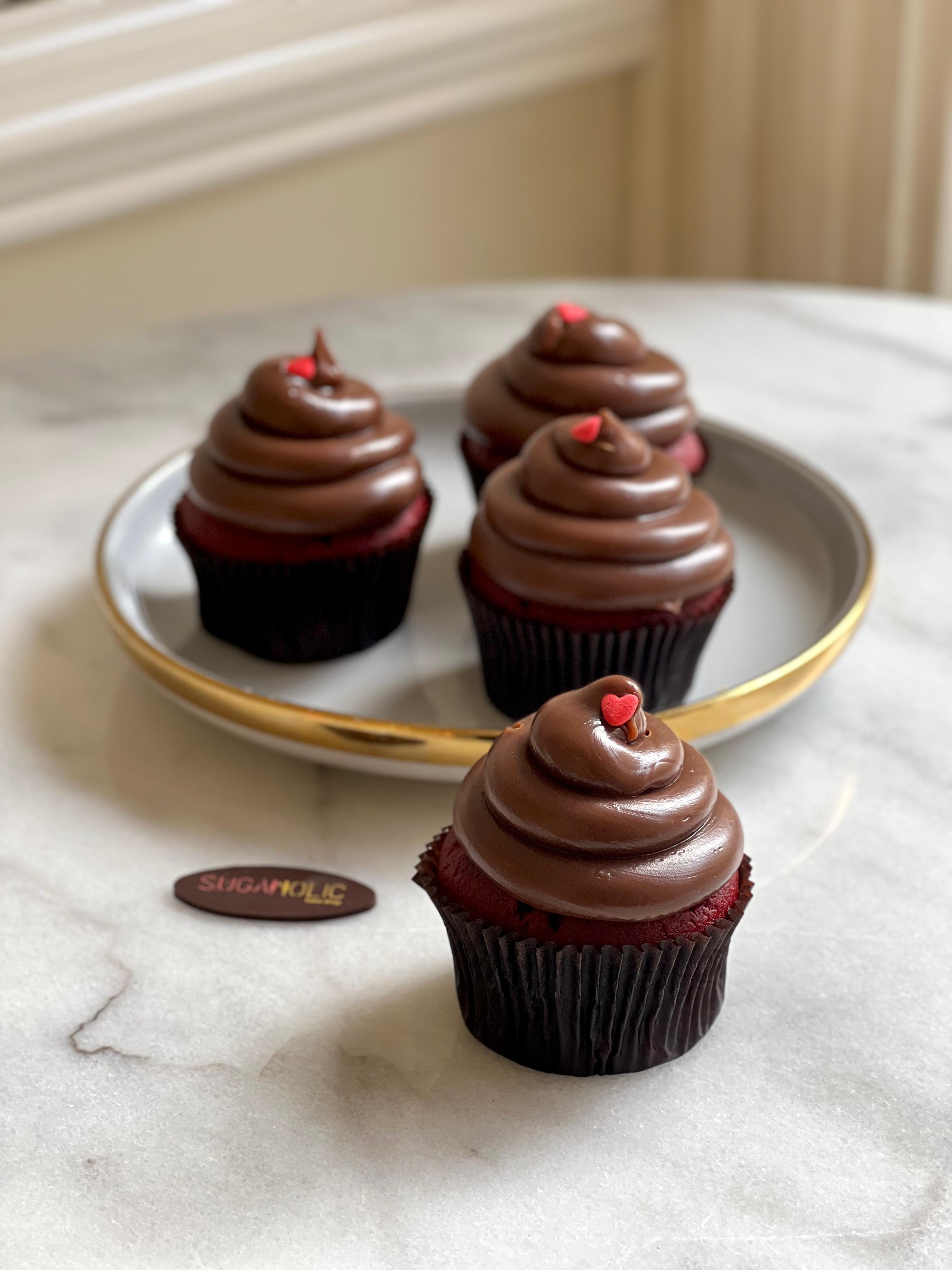 Red Velvet with Ganache Cupcake