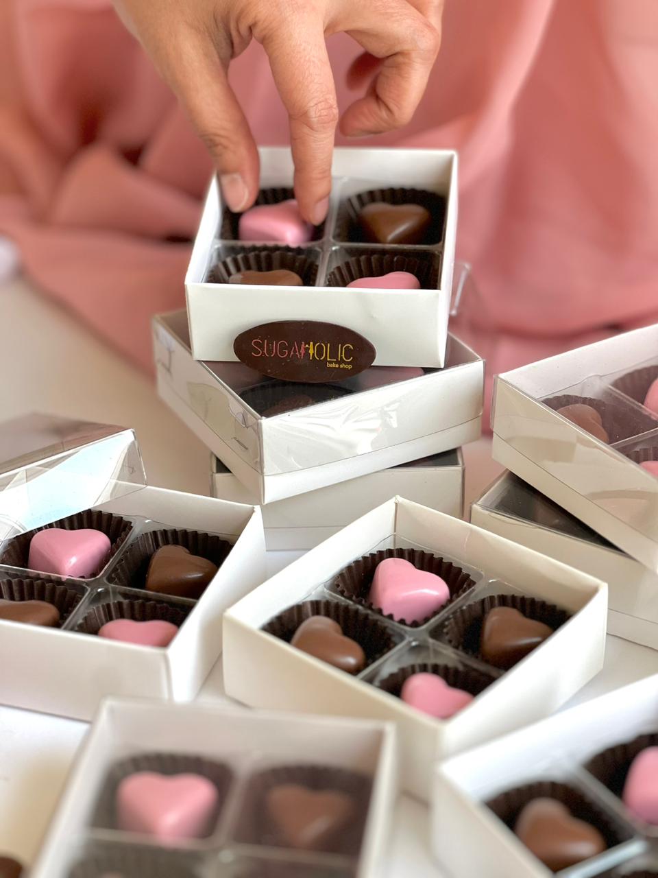 Pink and Brown Valentines Chocolate