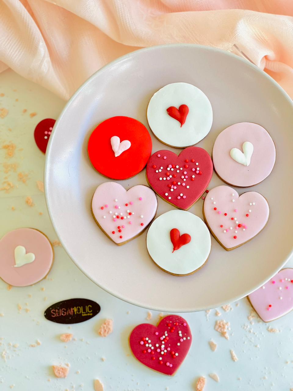 Pretty  Mini Valentine  Cookies (per piece)