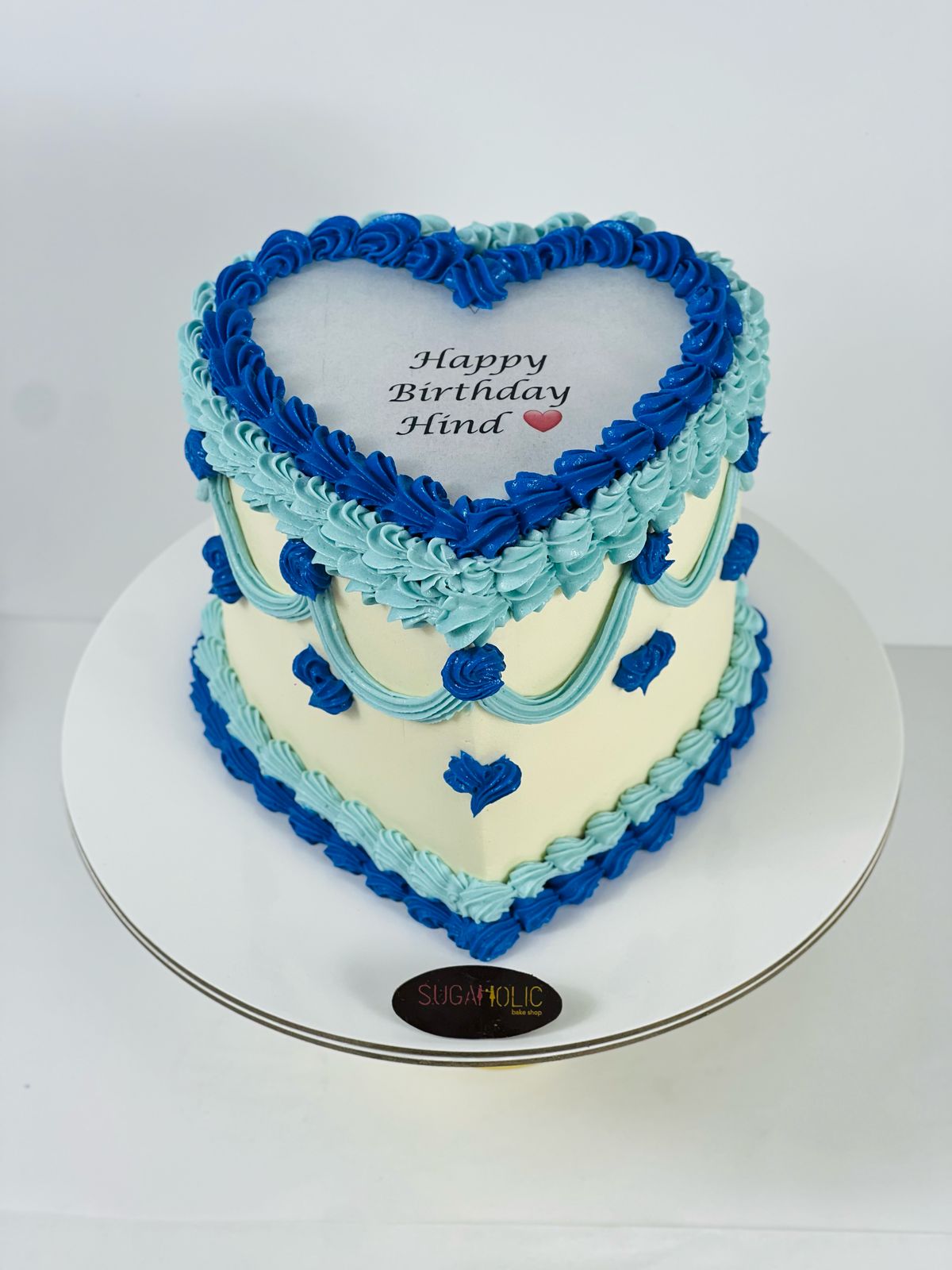 Blue Heart Vintage Buttercream   Burnaway Cake 