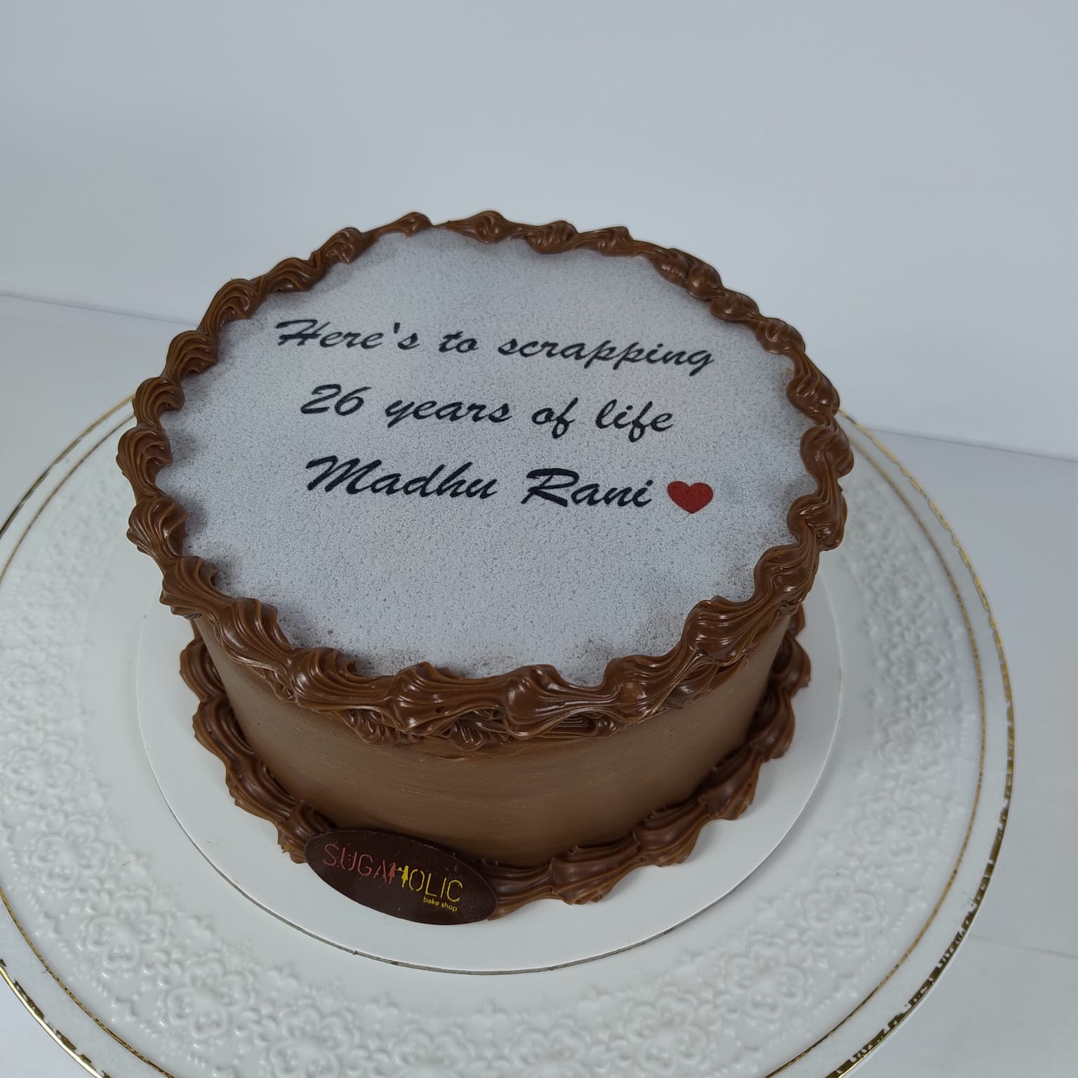 Chocolate Ganache Vintage  Burnaway Cake 