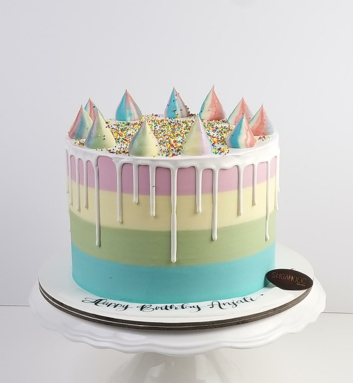 Buttercream Pastel Color Dripping  Cake