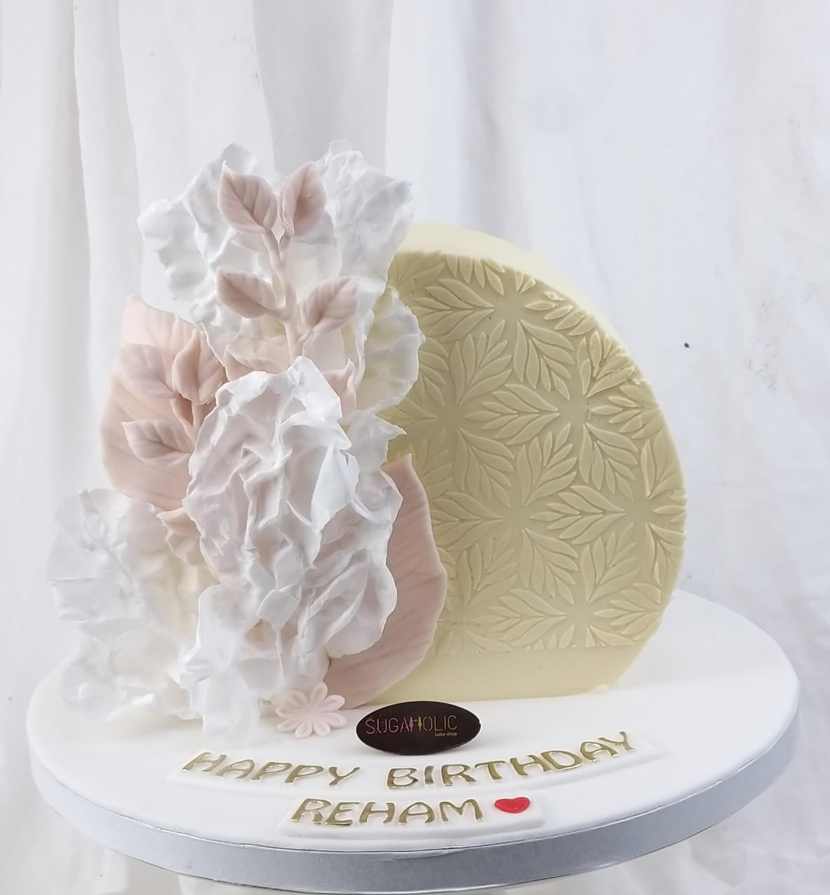 Leafy Stencil Buttercream Cake