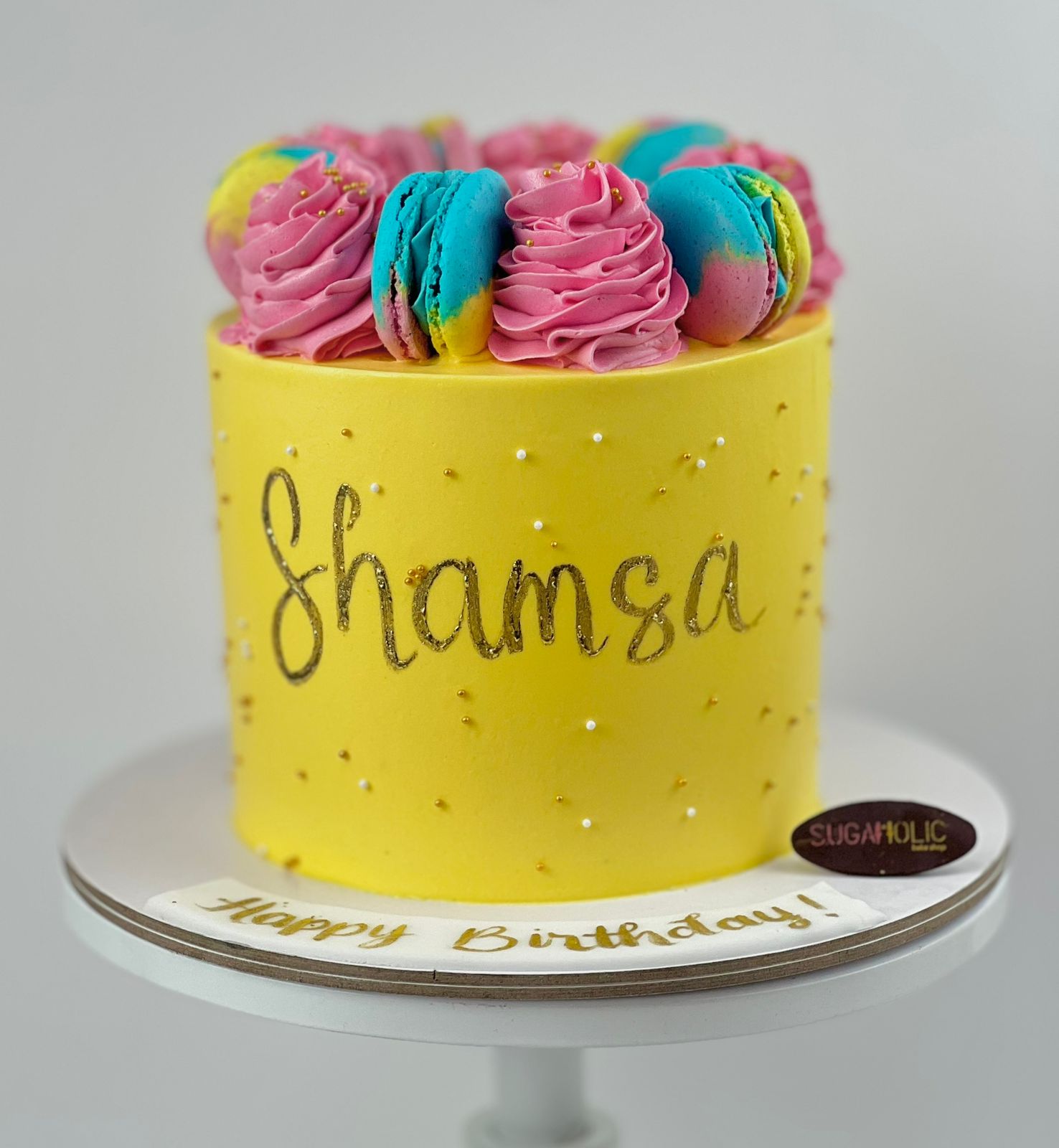 Yellow Macaroon Cake
