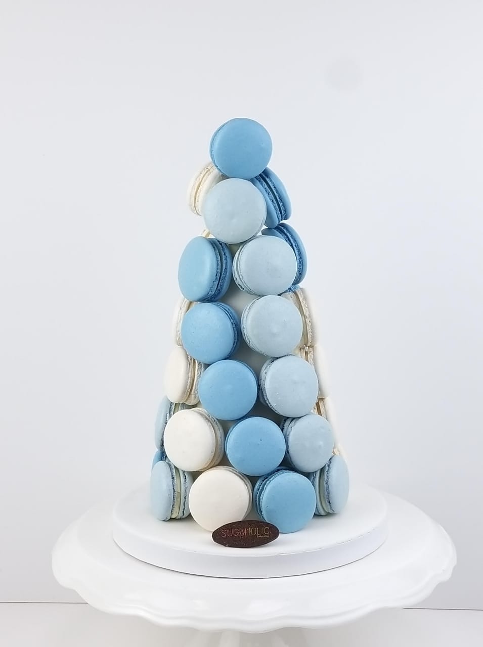 Blue Shade Macaroon Tower 
