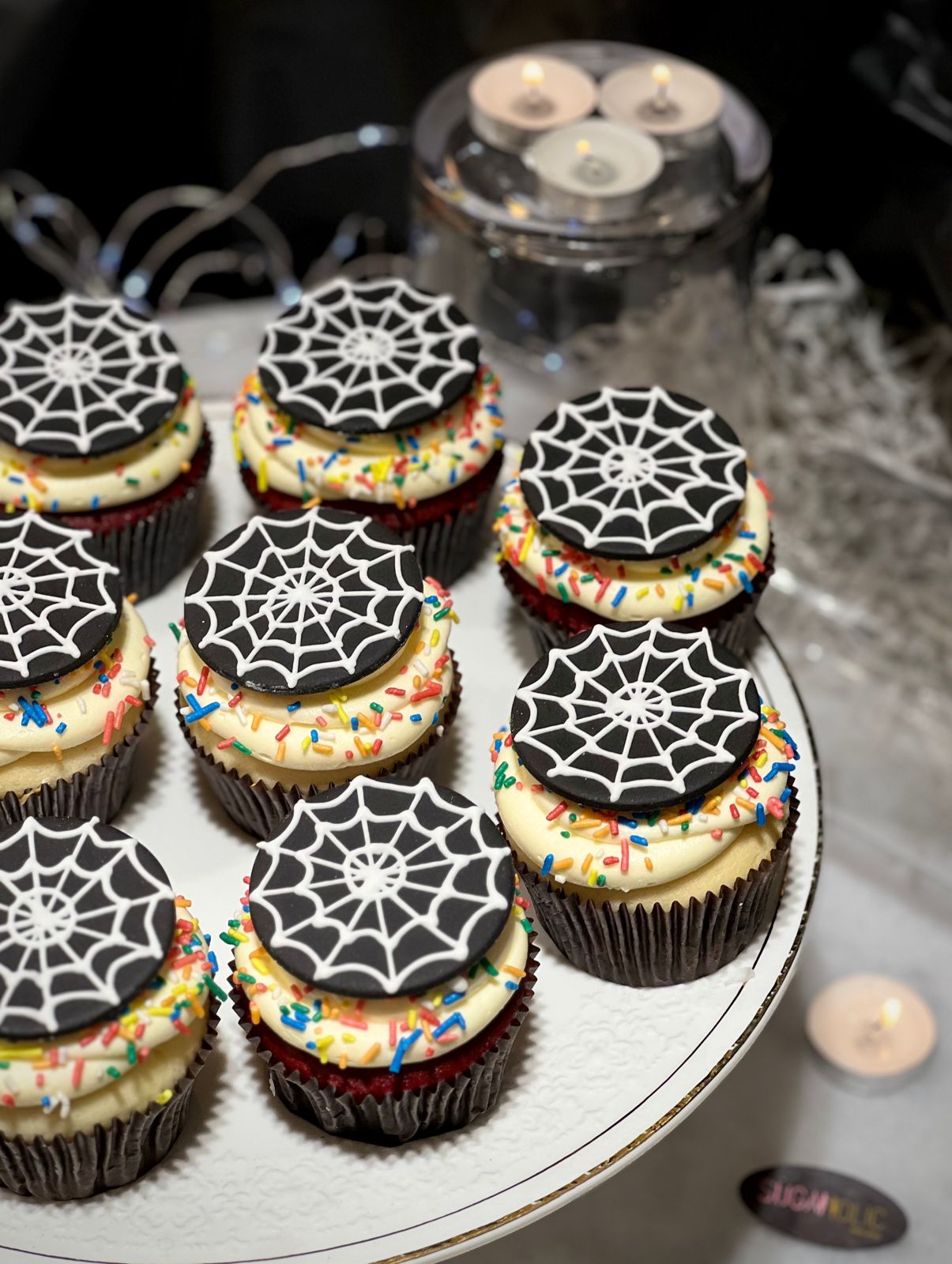 Spider Web cupcake 