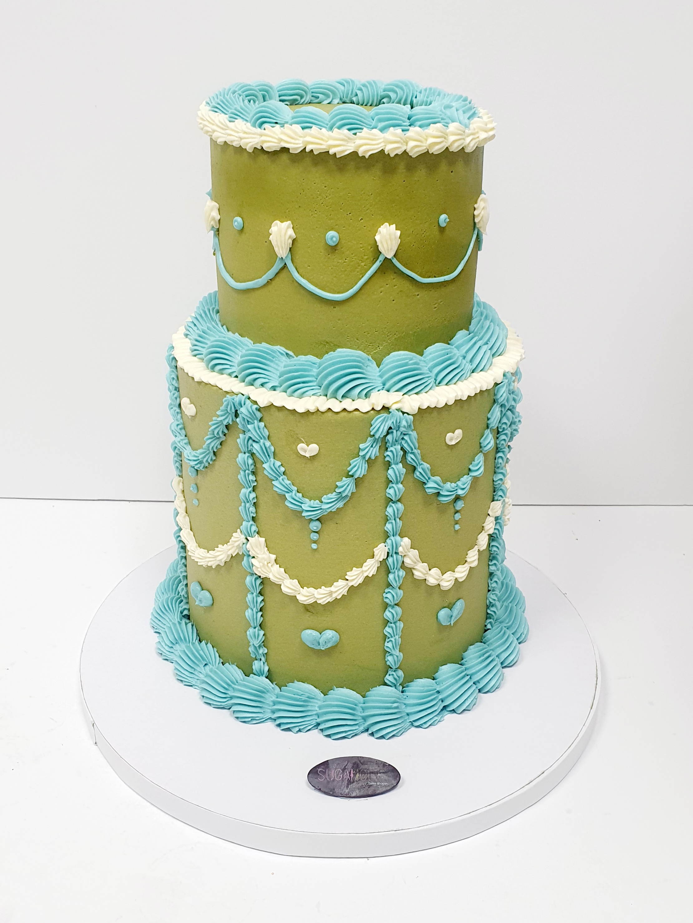 Moss Green Buttercream Cake