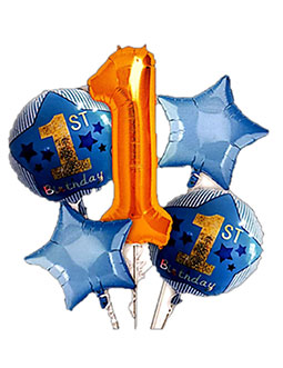 Age 1 gold and blue bunch