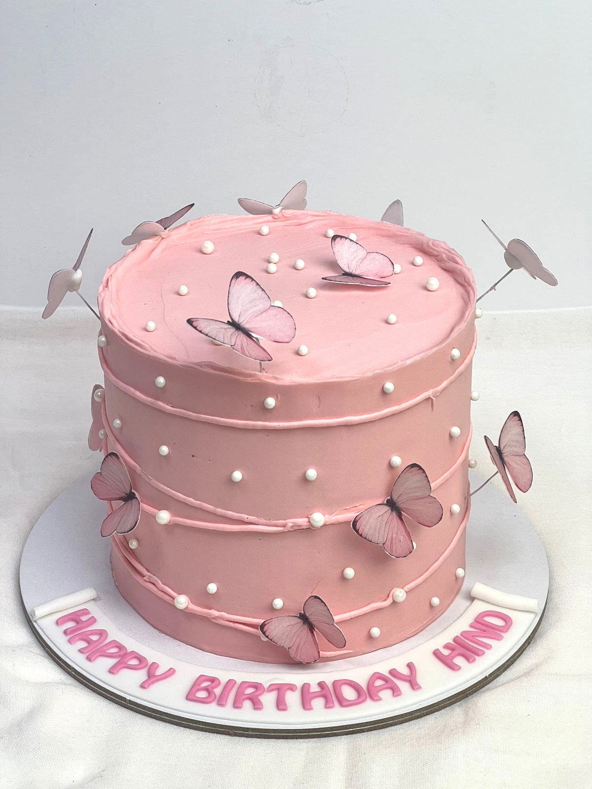 Butterfly Pink Cake 