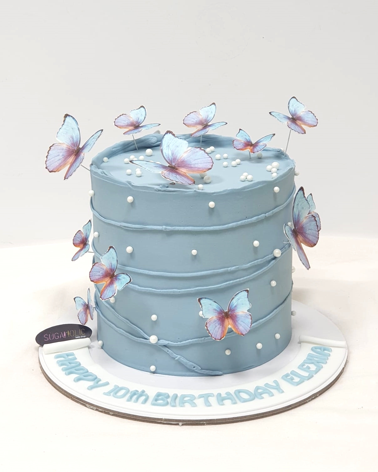 Butterfly Blue Cake 