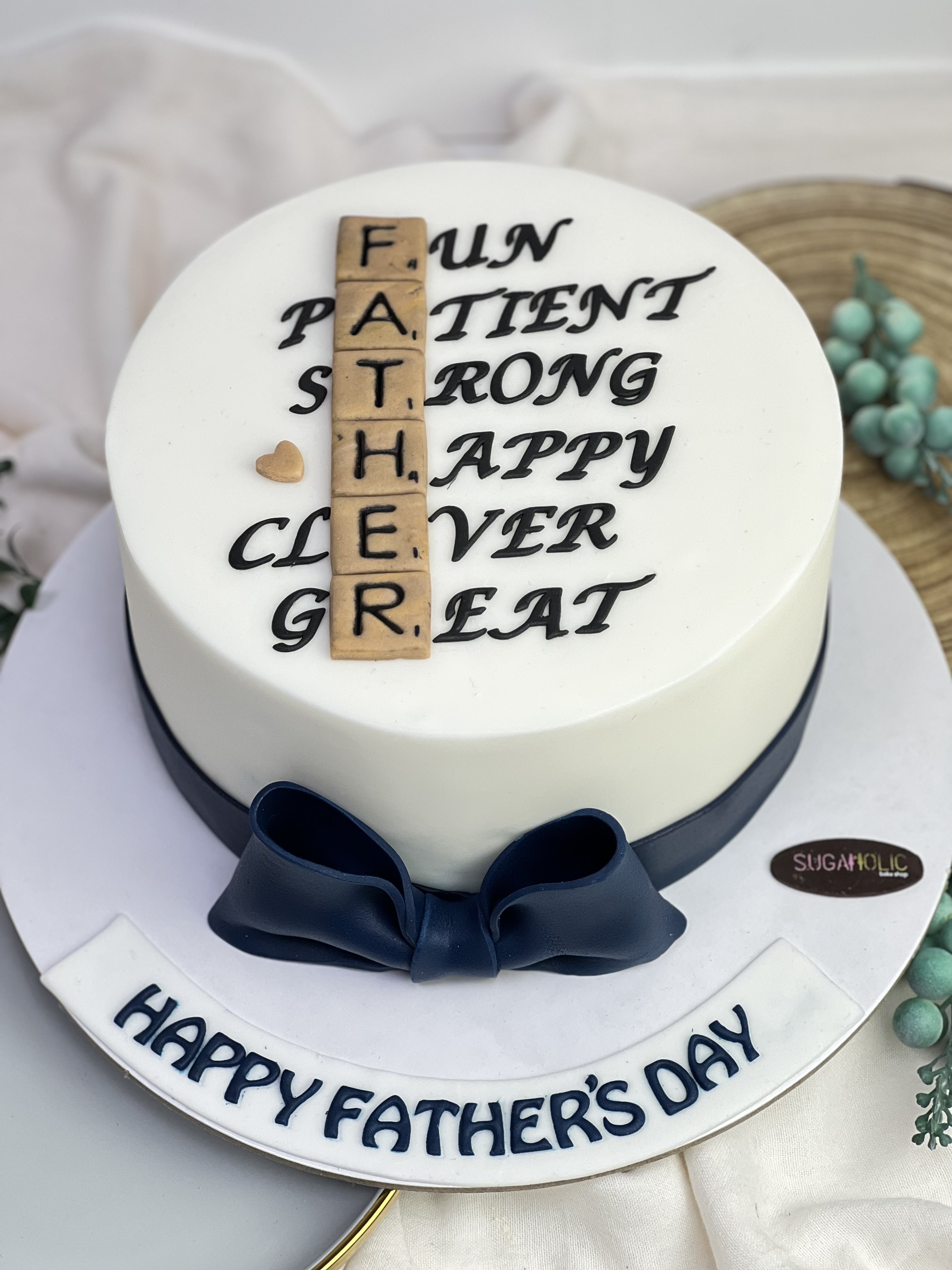 Scrabble Cake for Father's Day
