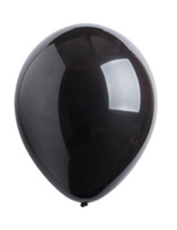 Jet Black Pearlized Latex Balloons