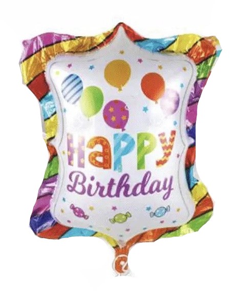 SuperShape Rainbow Happy Birthday Balloon