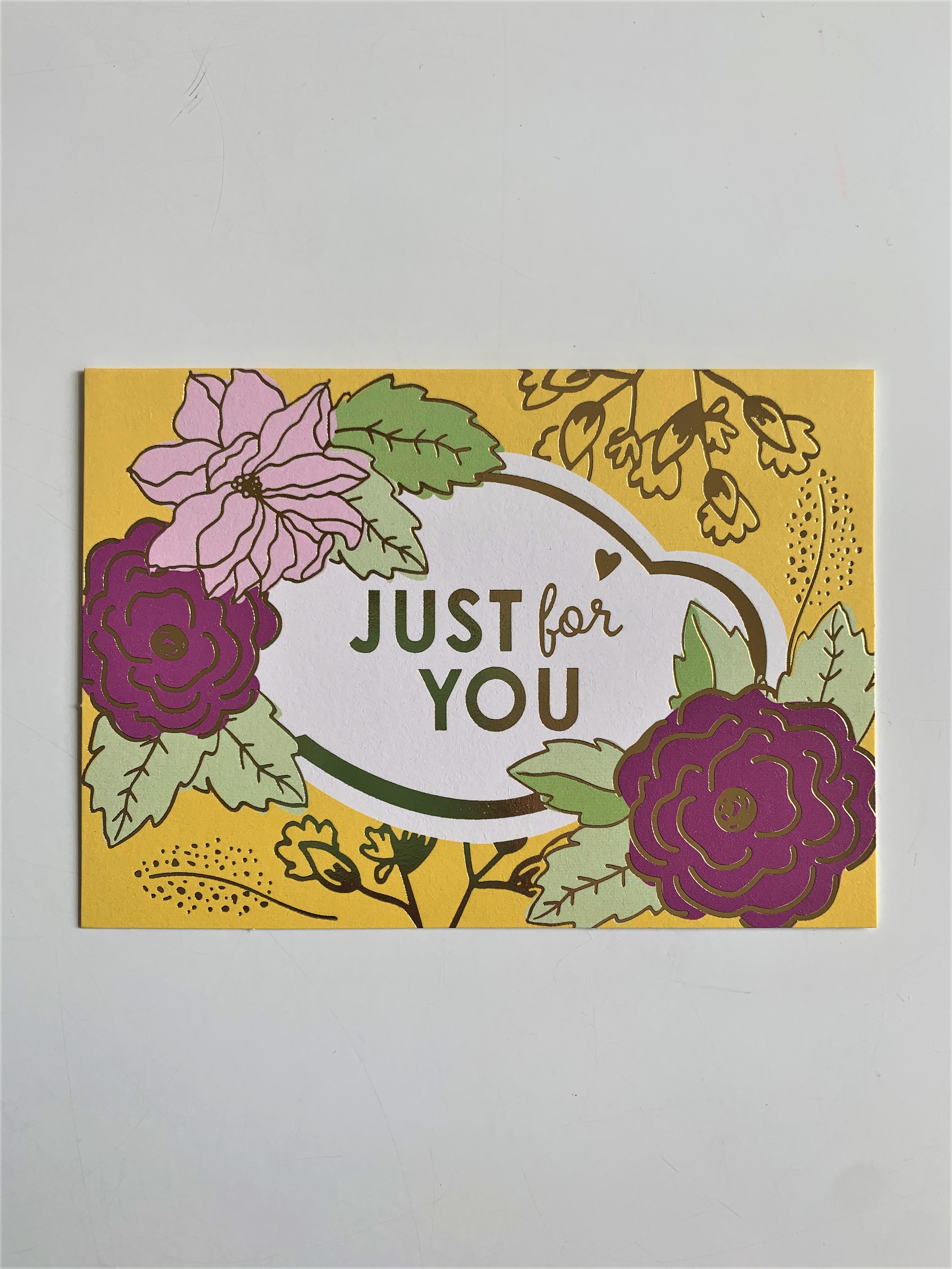 Just For You (Yellow with Pink Flowers)