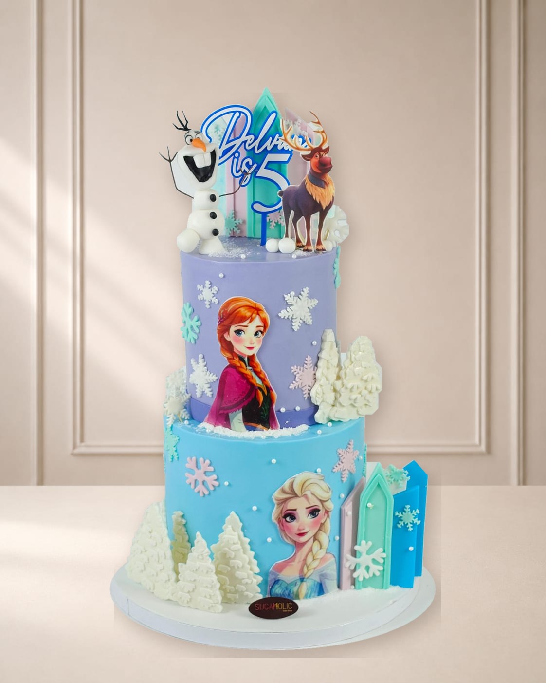 Ice Princess Winter Two Tier Fondant Cake