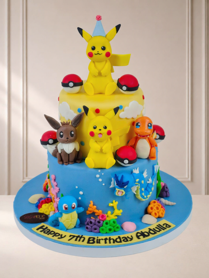 Colourful Creature Adventure Fondant Cake